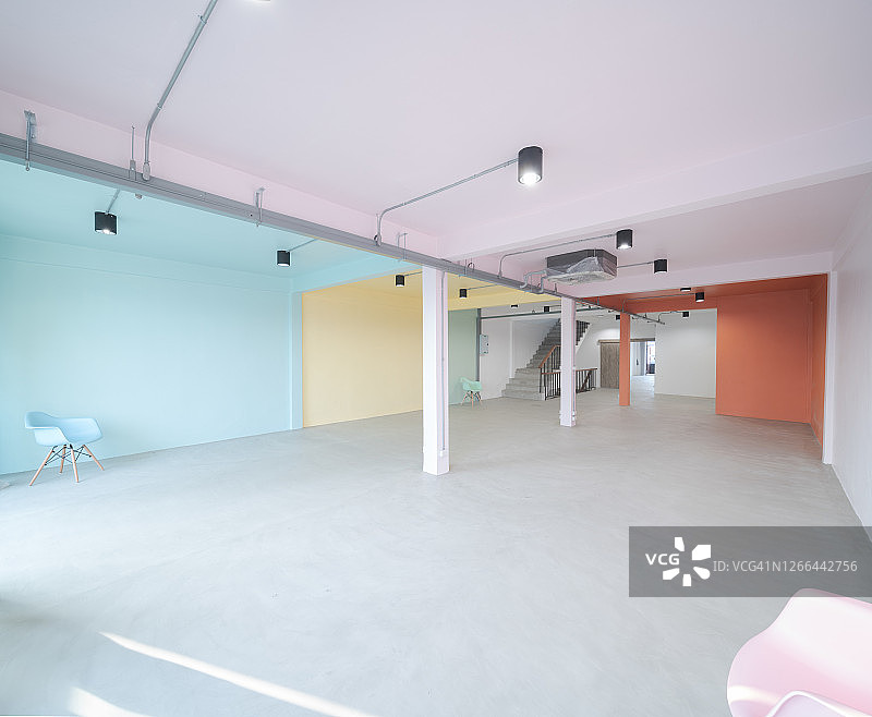 彩色房间——粉色、黄色、橙色、蓝色、绿色图片素材