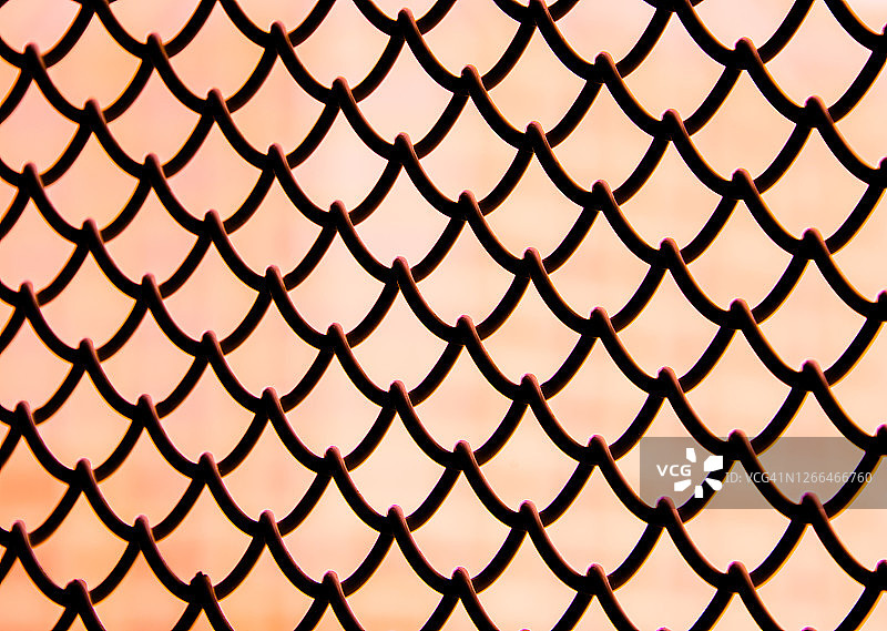 用于保护和安全的编织钢丝围栏图片素材