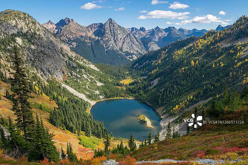俯瞰安湖图片素材