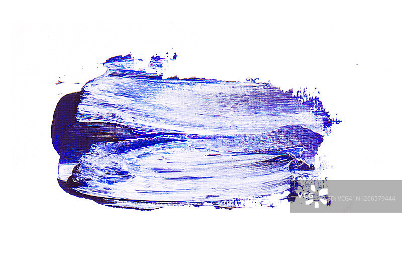 白色背景上的经典蓝色油漆笔触图片素材