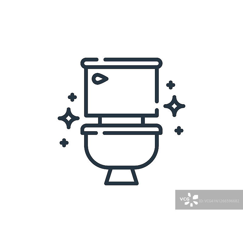 白色背景上的马桶矢量图标图片素材