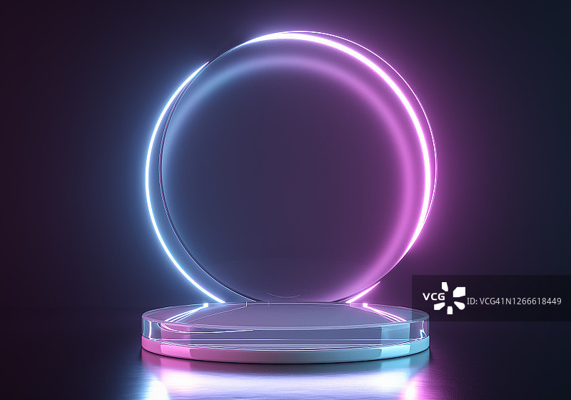 3D渲染赛博朋克风格背景图片素材