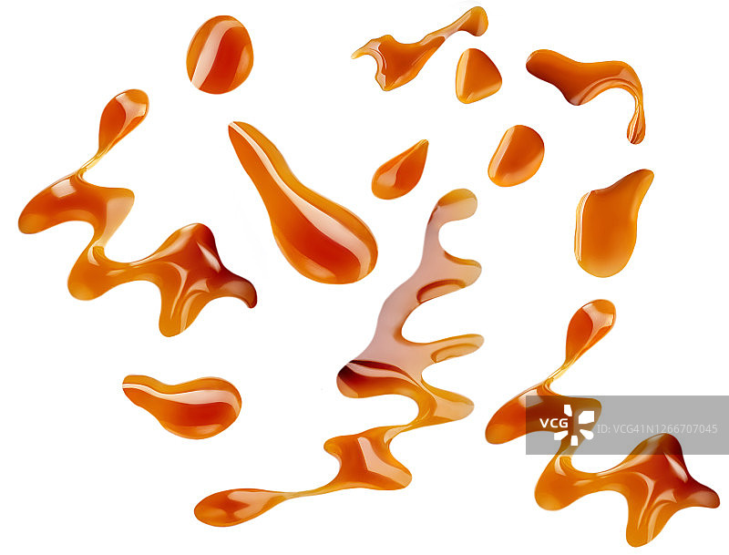 白色背景焦糖酱图片素材