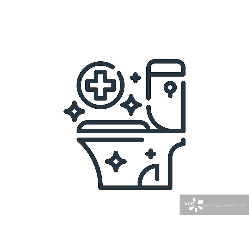 白色背景上的马桶矢量图标图片素材