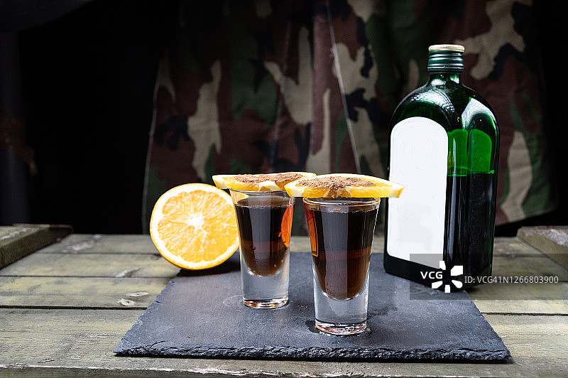 橙子肉桂鸡尾酒图片素材