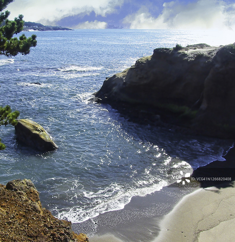海滩岩石图片素材