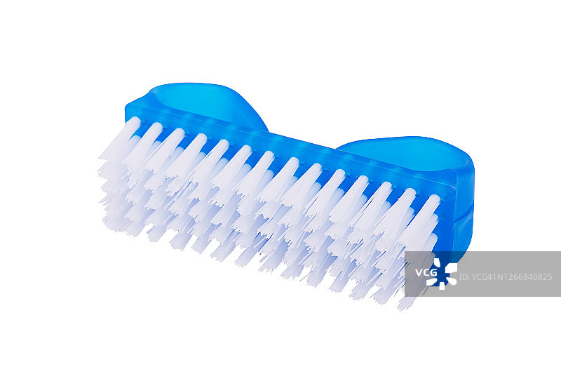 白色背景上的塑料指甲刷图片素材