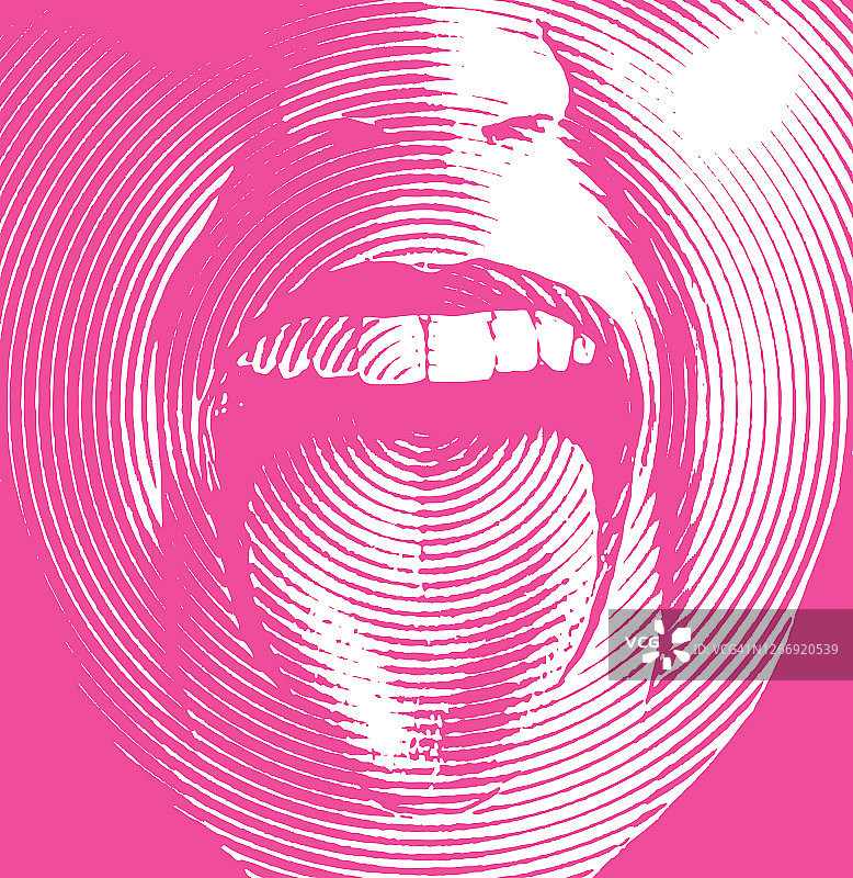 女人张嘴大笑图片素材