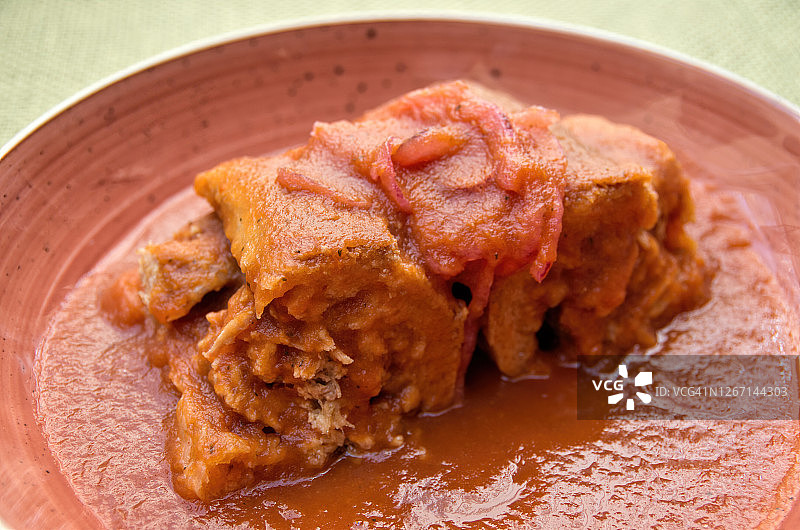 猪肉馅墨西哥Torta Ahogada三明治图片素材