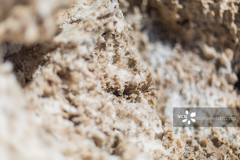 死亡谷国家公园魔鬼高尔夫球场盐层特写图片素材