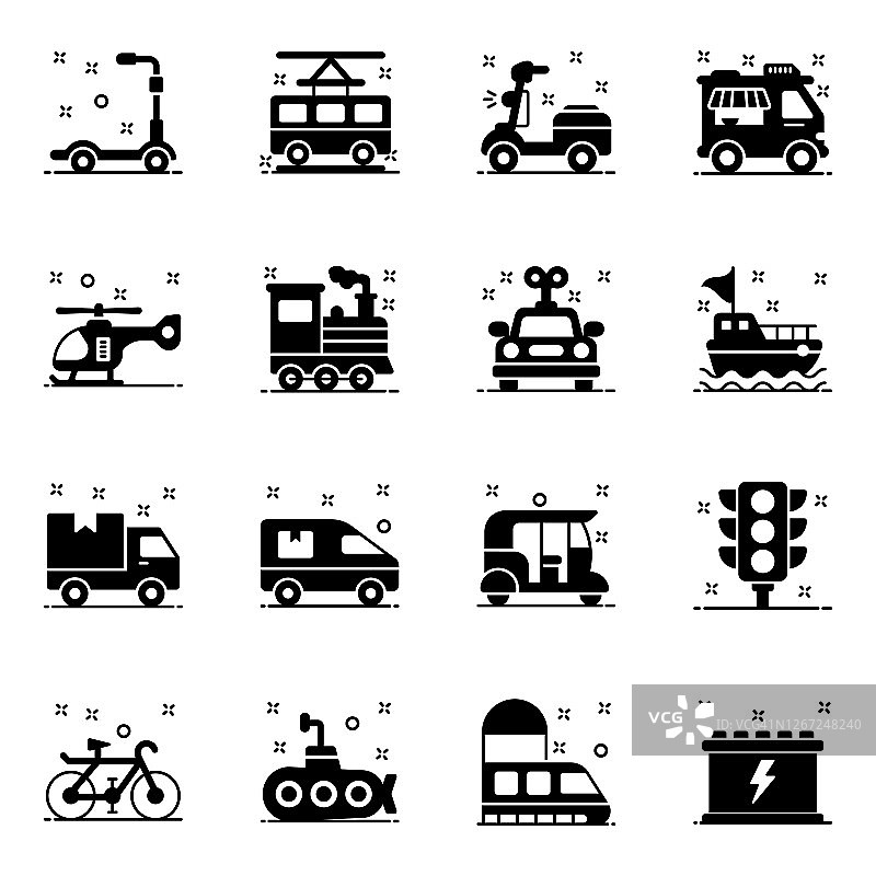 潮流纯色风格交通运输图片素材