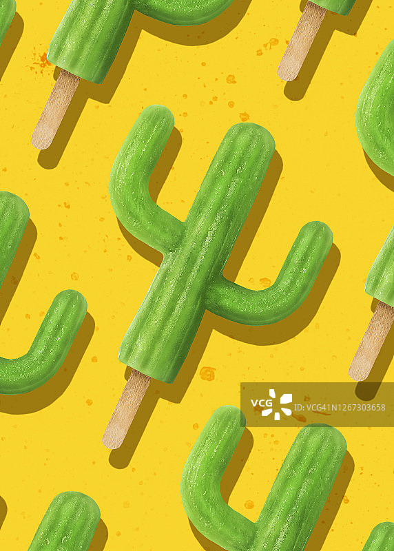 仙人掌冰棒图片素材