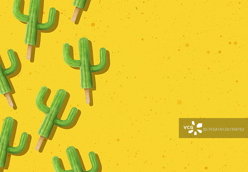 仙人掌冰棒图片素材