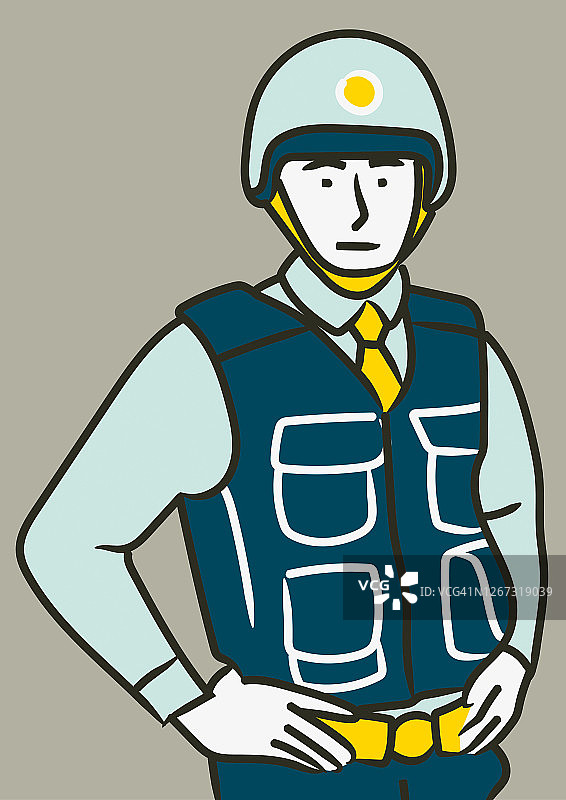 手扶臀部的士兵图片素材