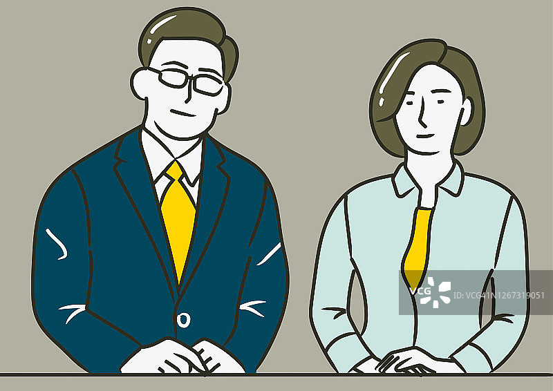 新闻频道上的新闻广播员图片素材