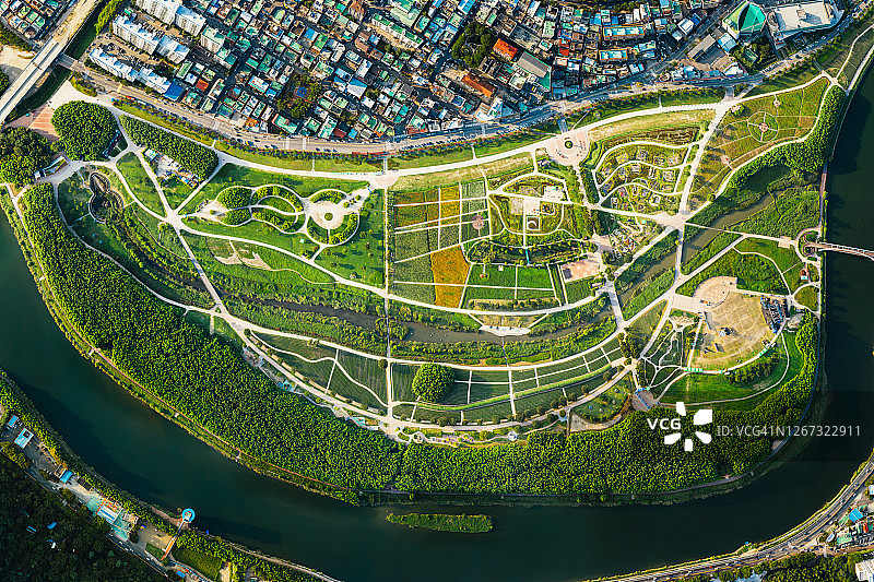 夏季太和江航拍景观图片素材