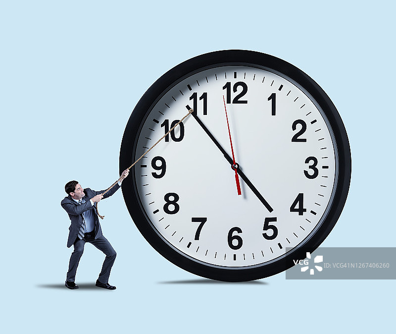 试图阻止时间的商人图片素材