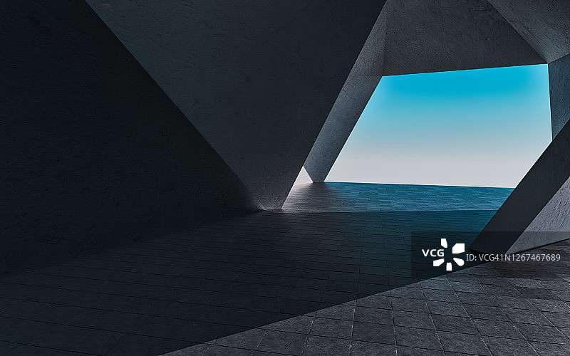 3D渲染未来建筑背景图片素材