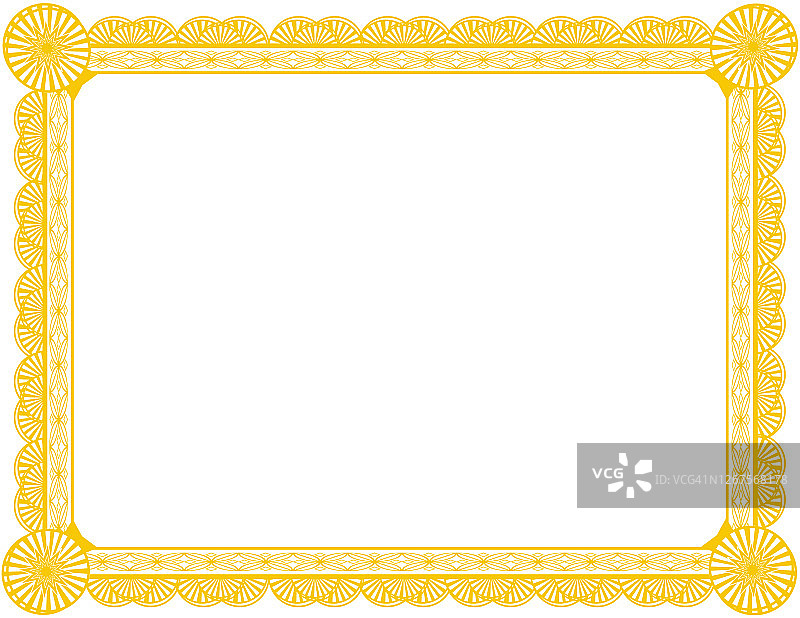 金色证书边框图片素材
