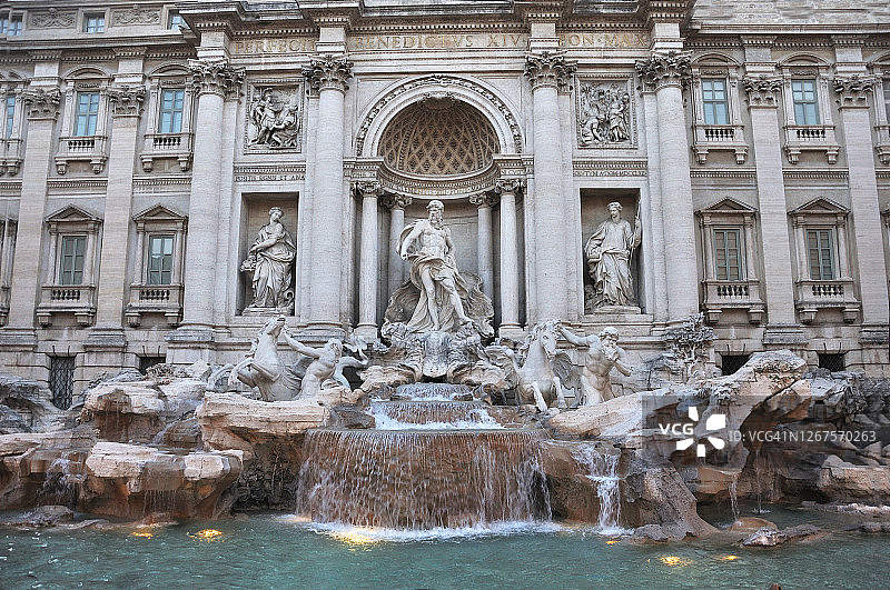 意大利罗马特莱维喷泉广场图片素材