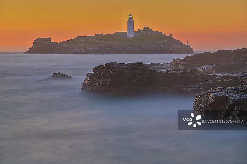 英国康沃尔郡戈德雷维灯塔图片素材