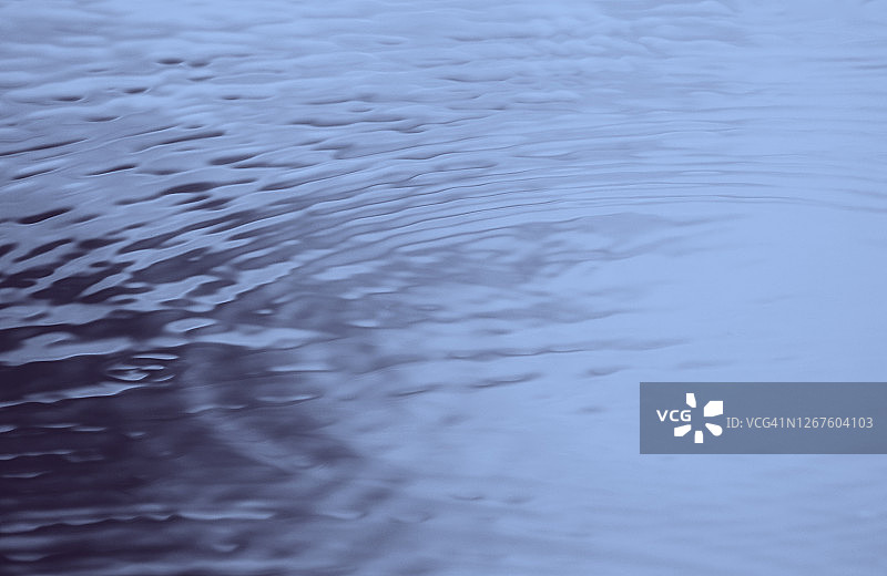 蓝色调的波纹水面图片素材