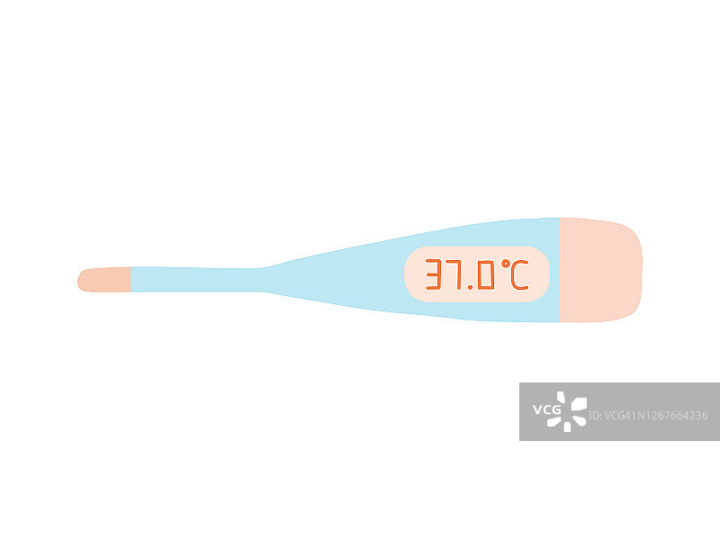 电子医用温度计矢量图图片素材