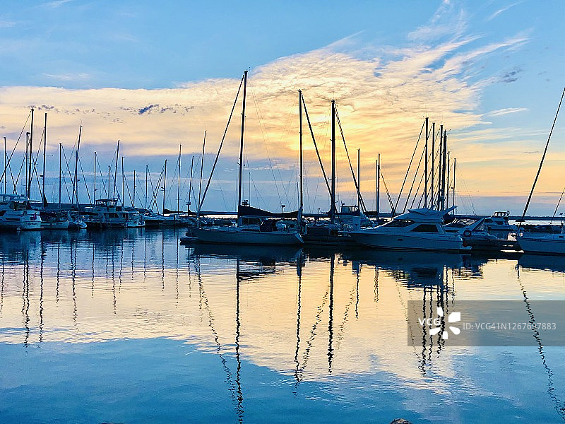 贝菲尔德威斯康星州帆船图片素材