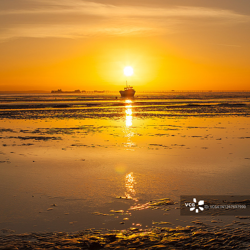 绍森德日落图片素材