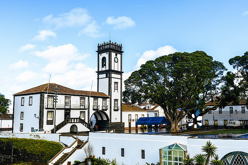 圣米格尔岛里贝拉格兰德中心广场城市景观图片素材