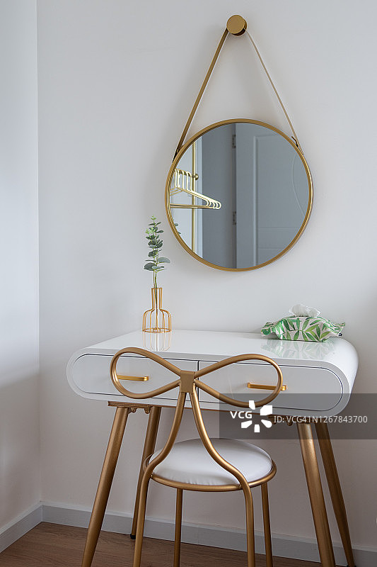 现代时尚明亮卧室一角图片素材