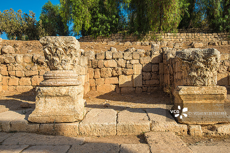 约旦杰拉什古希腊罗马城市遗址图片素材