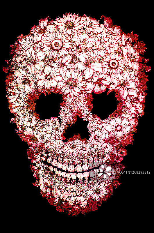 瓦哈卡市的亡灵节骷髅图片素材