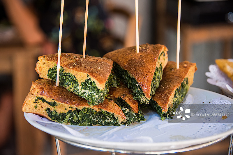 巴勒莫意大利乳清干酪菠菜馅饼图片素材