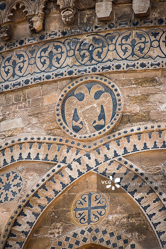 巴勒莫大教堂上的双头鹰图片素材