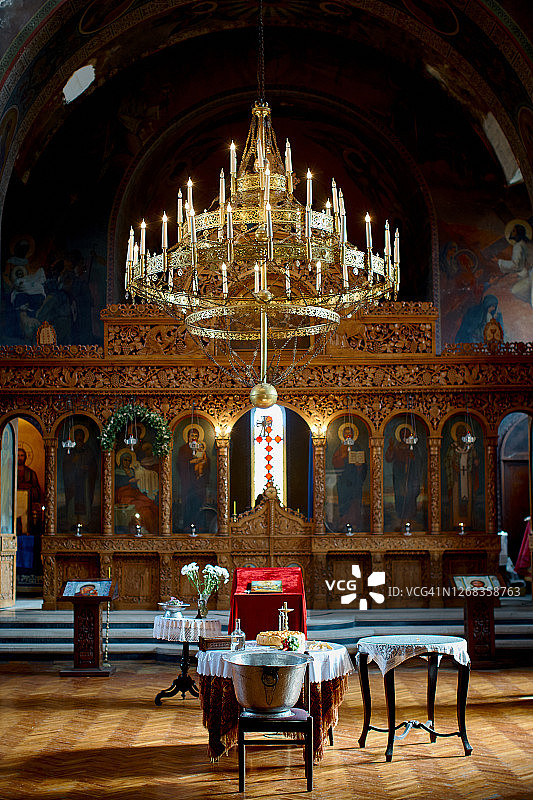 东正教的洗礼图片素材