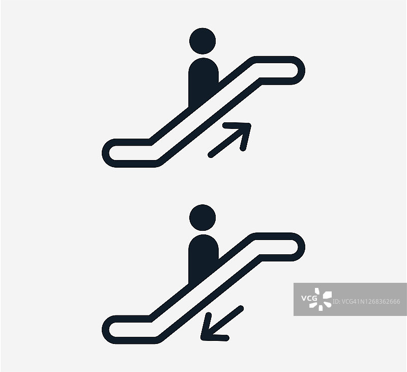 自动扶梯图标矢量logo模板图片素材