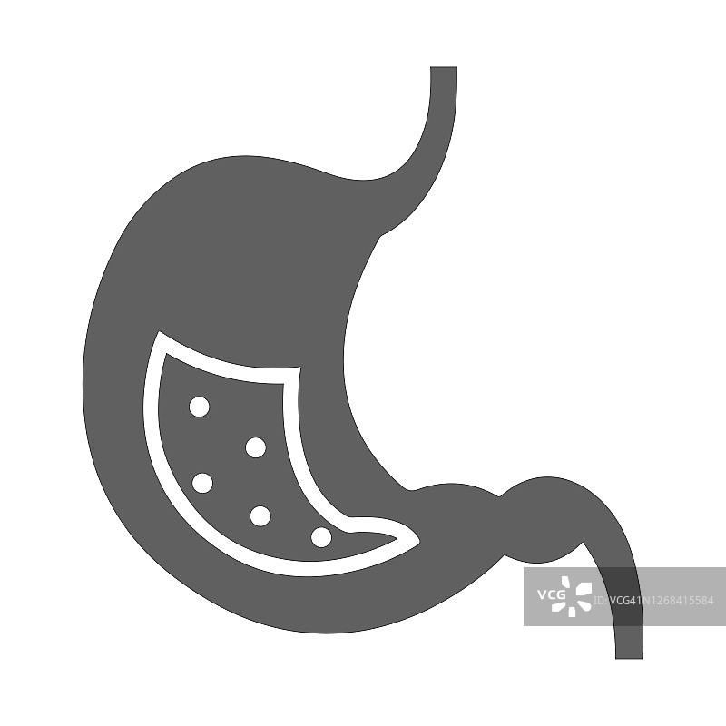 器官：胃部图标（灰色版）图片素材