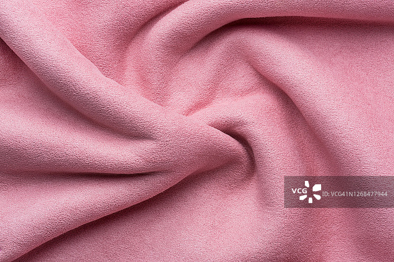 蜜桃色丝绒面料特写无缝纹理背景图片素材