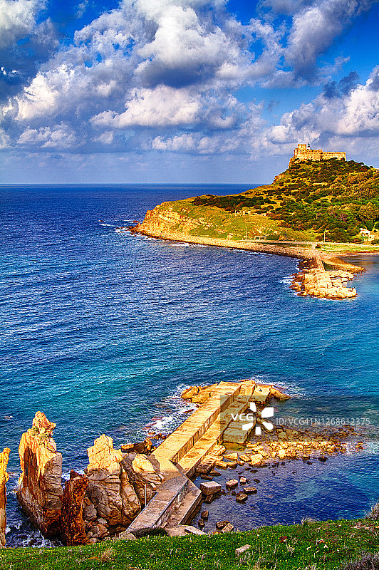 突尼斯塔巴卡的Genoese堡垒图片素材