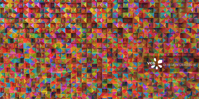抽象多色堆叠棱镜图片素材