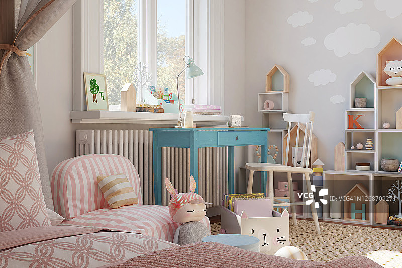 温馨的儿童房图片素材