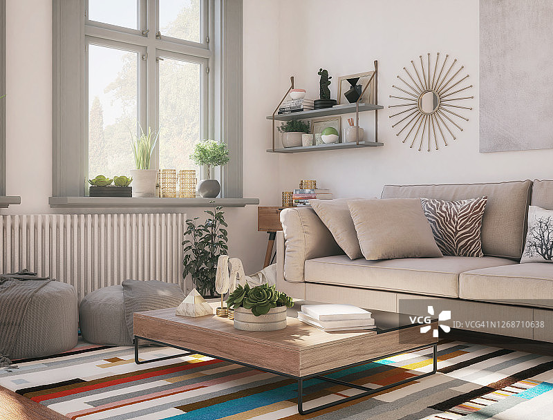 温馨的家居客厅图片素材