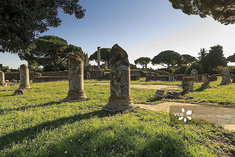 意大利罗马附近的奥斯提亚·安提卡遗址图片素材