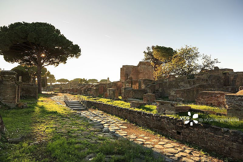 意大利罗马附近的奥斯提亚·安提卡遗址图片素材