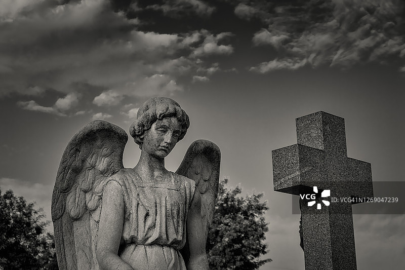 墓地里的坟墓图片素材