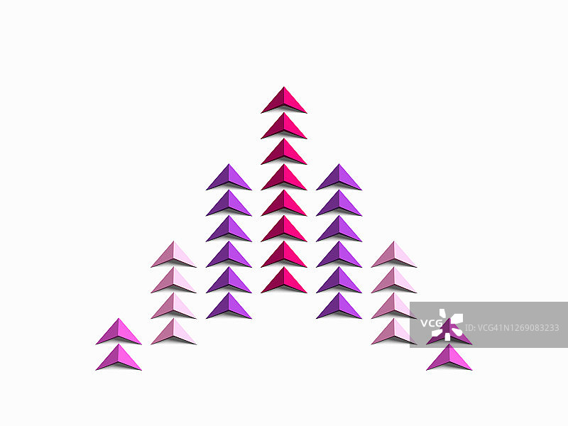 领导者带领下的巨型箭头图片素材