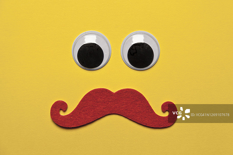 卡通眼睛和胡子图片素材