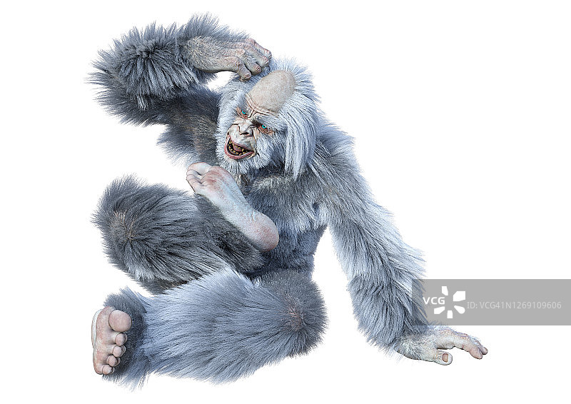 白色背景上的3D雪人图片素材