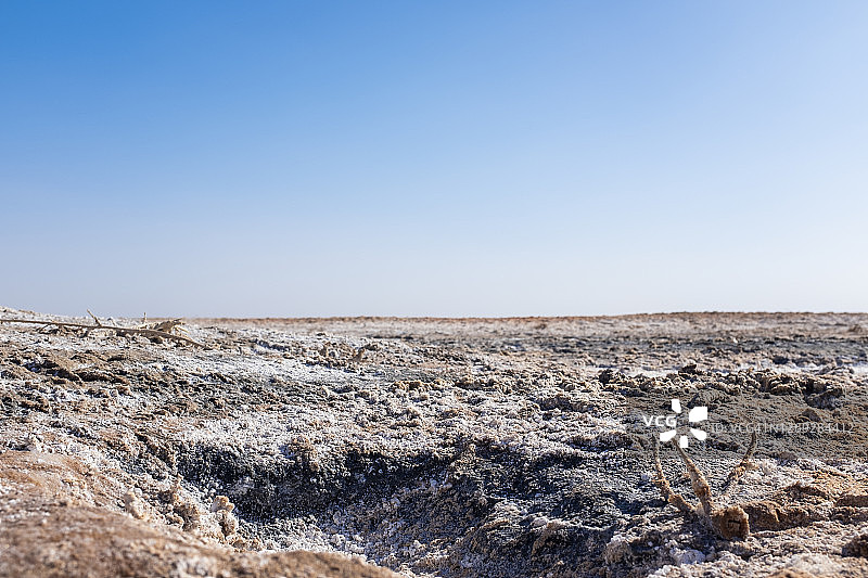 旱季咸水泻湖图片素材